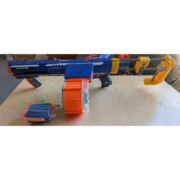 ❄️Nerf Rampage N-Strike Elite Blaster with Drum Slam Fire - Picture 2 of 2